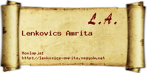 Lenkovics Amrita névjegykártya